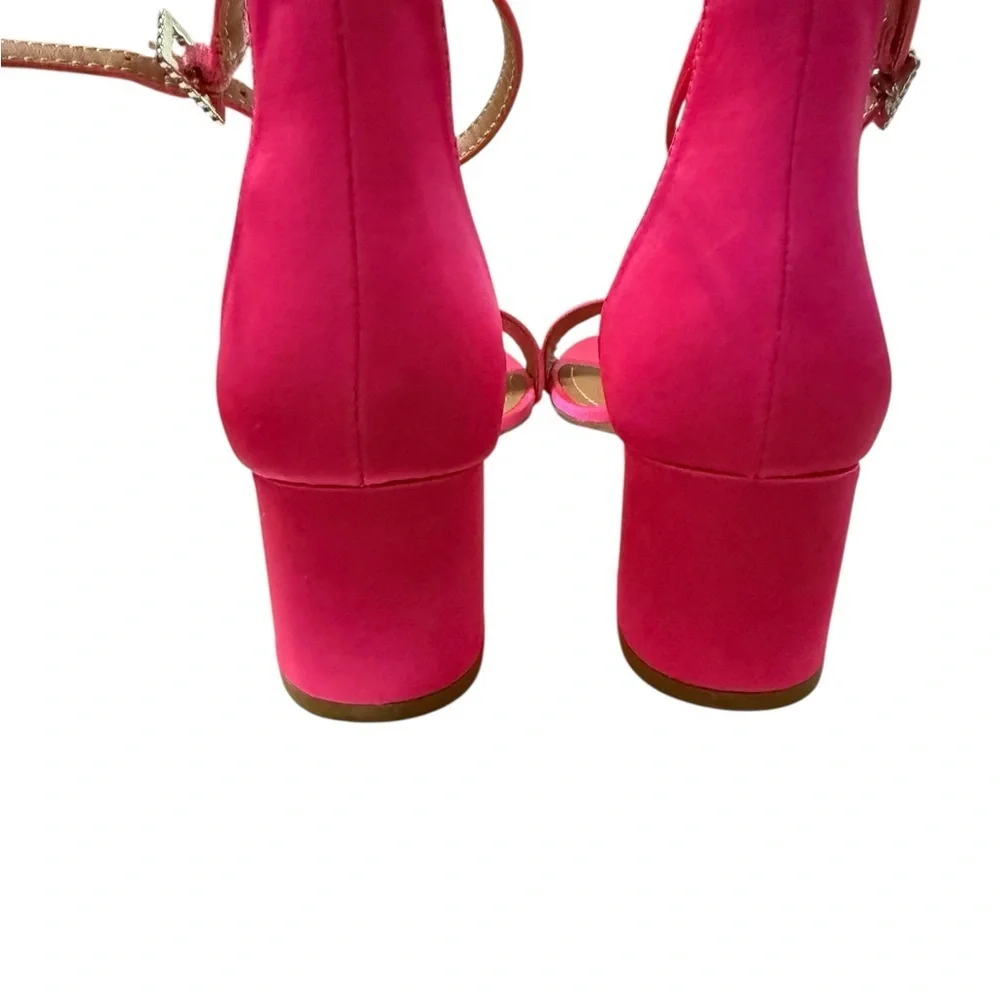 Steve Madden Irenee Hot Pink Satin Heels · Size 9 - Picture 3 of 7